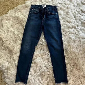AGOLDE Sophie Cropped Skinny jeans with raw hem size 28